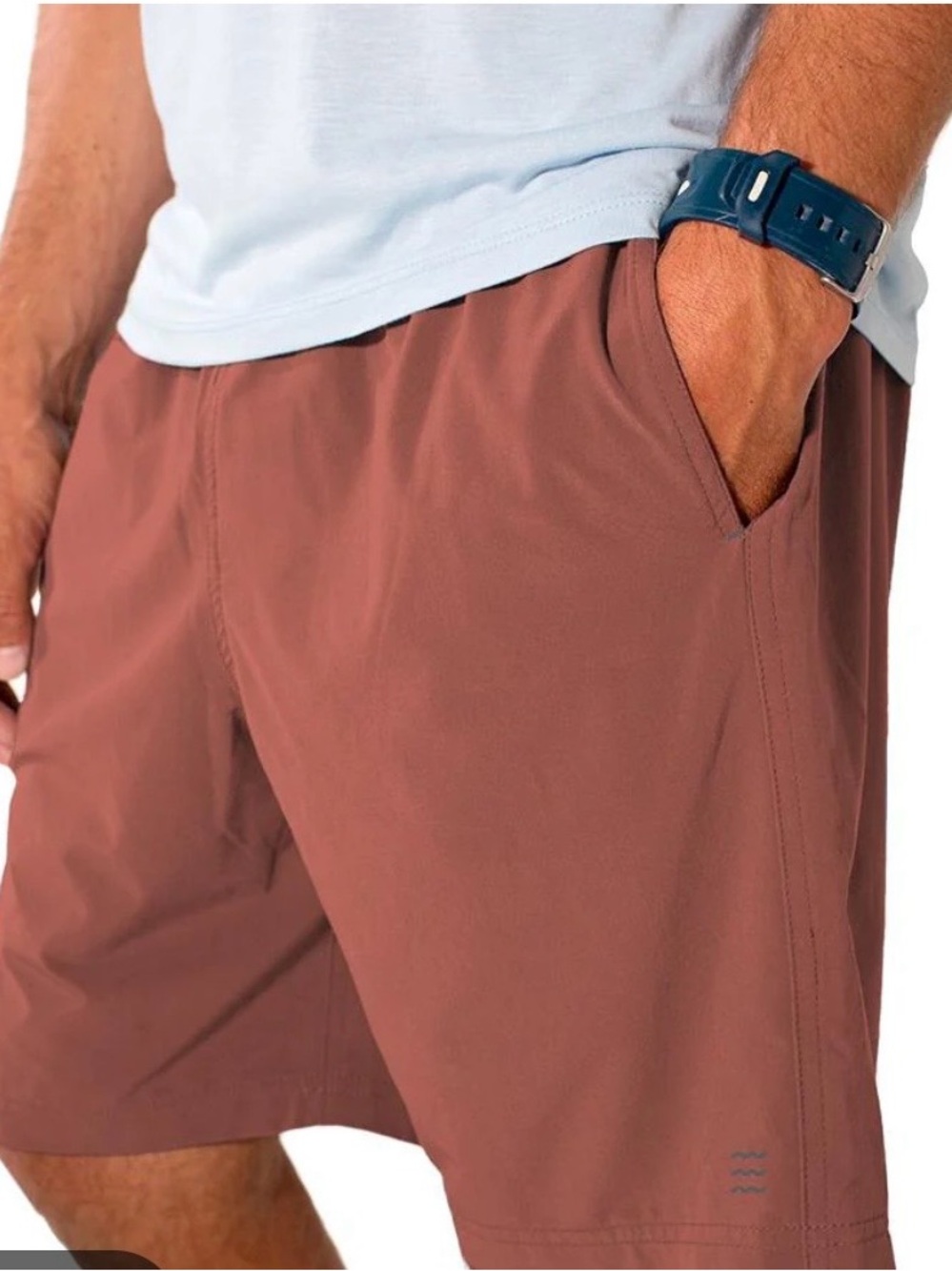 Free Fly Apparel Rust Brown Performance Shorts Mens Size L